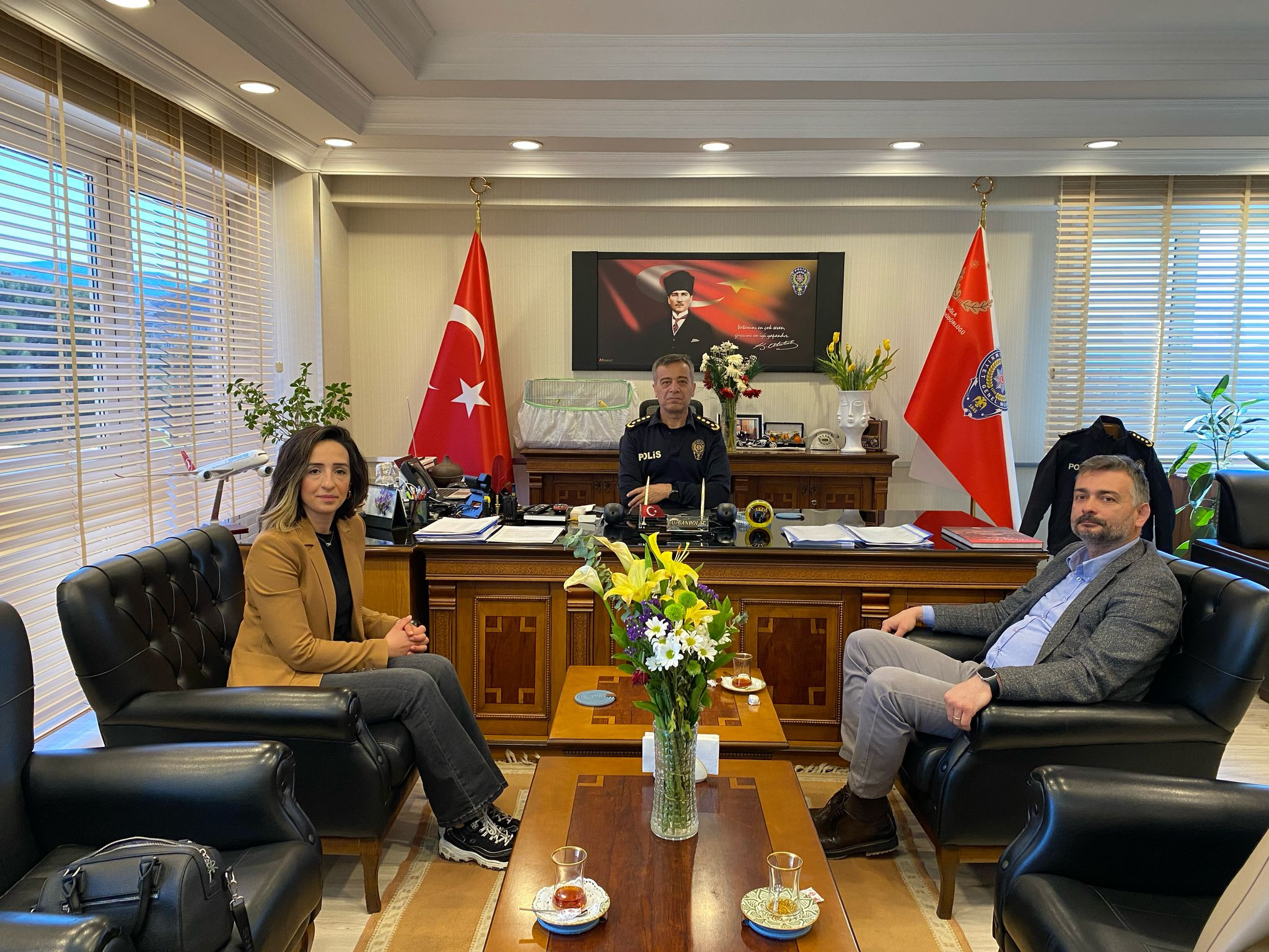 RIDVAN EDİP AKDENİZ’DEN MUĞLA İL EMNİYET MÜDÜRÜNE ZİYARET